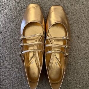 Zara Gold Women's Ballet Shoes - Size 10